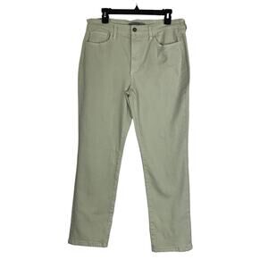 Joe's jeans light green high rise straight ankle